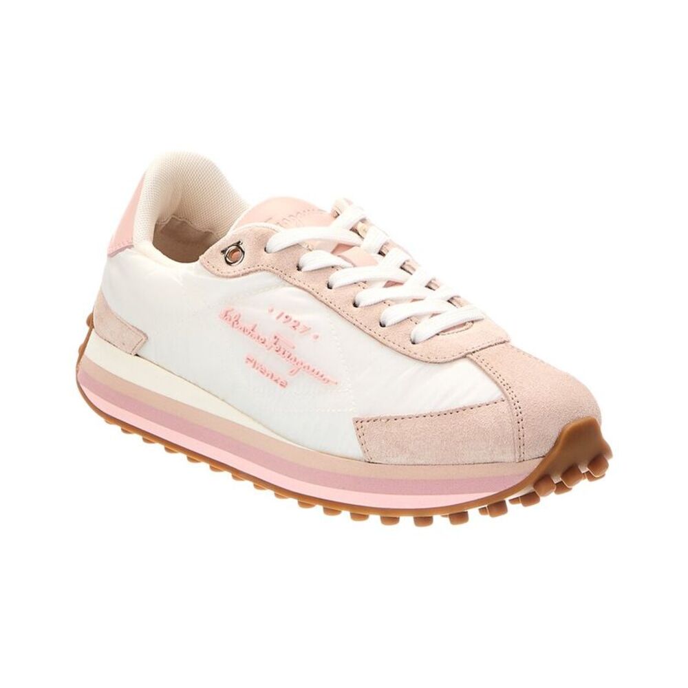 Ferragamo Iggy Suede & Canvas Sneaker